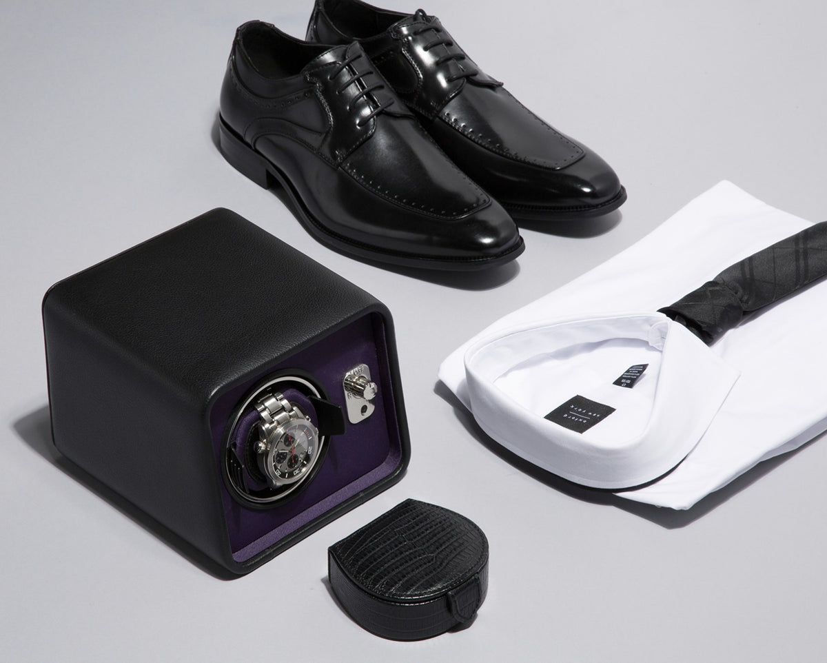 WOLF Windsor Single Watch Winder With Cover - view 4