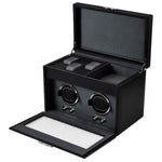 WOLF Heritage Oxford Double Watch Winder with Storage - view 4