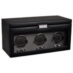 WOLF Heritage Oxford Triple Watch Winder with Storage - view 2