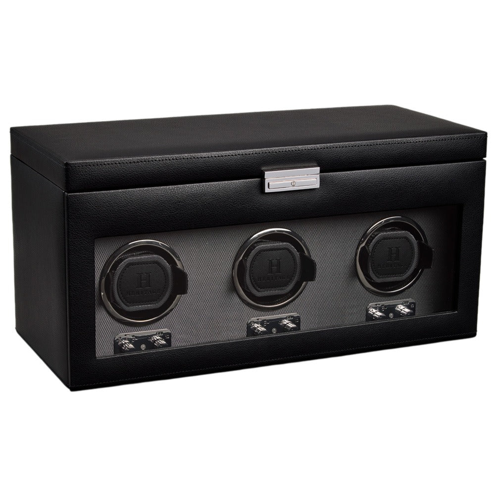 WOLF Heritage Oxford Triple Watch Winder with Storage - view 2