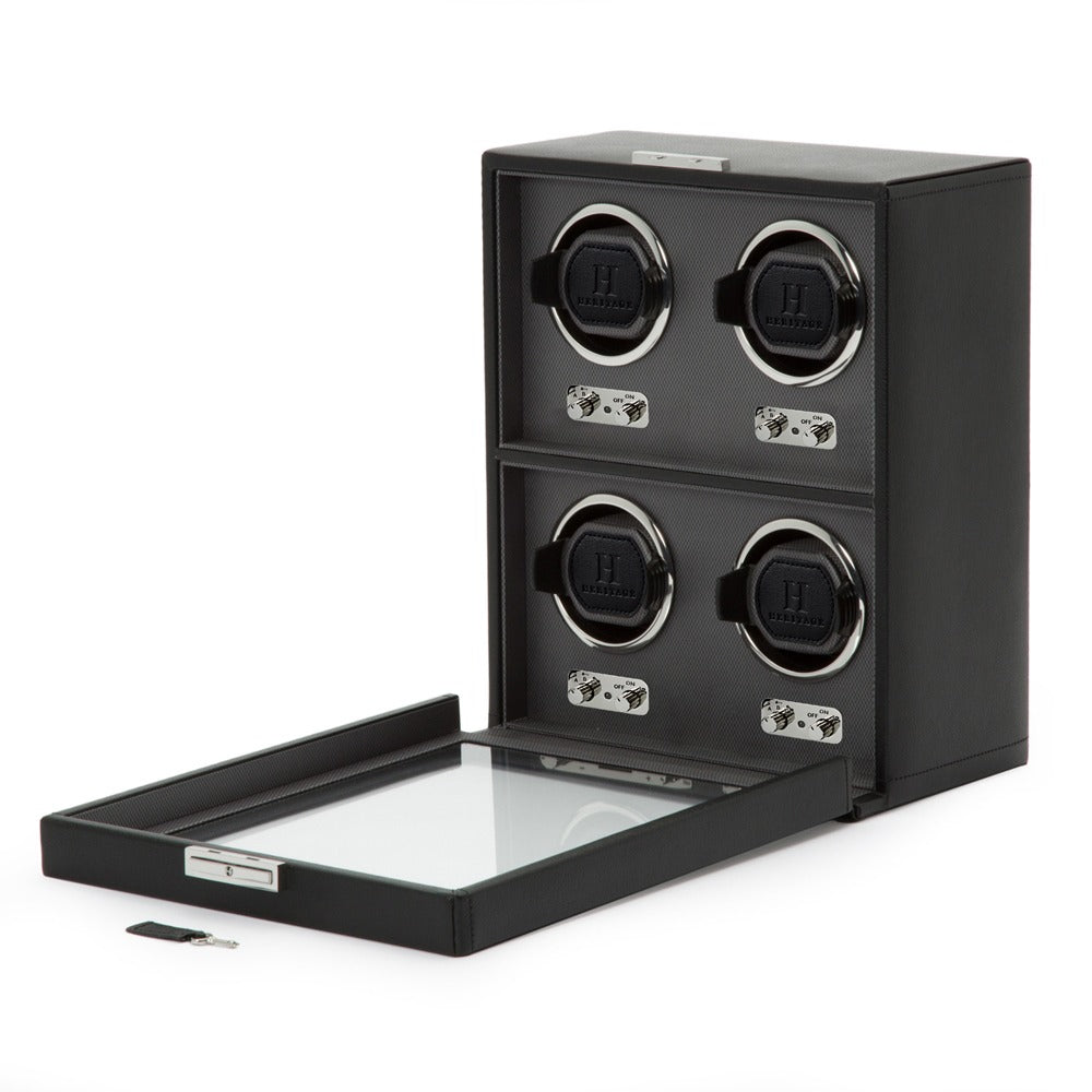 WOLF Heritage Oxford 4 Piece Watch Winder - view 2