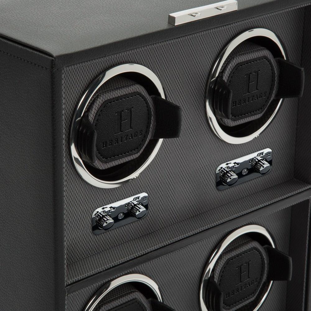 WOLF Heritage Oxford 4 Piece Watch Winder - view 3