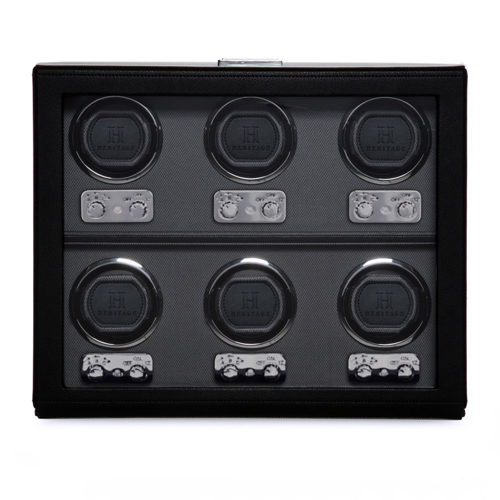 WOLF Heritage Oxford 6 Piece Watch Winder - view 2