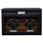 WOLF Heritage Macassar Double Watch Winder with Storage - view 3