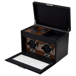 WOLF Heritage Macassar Double Watch Winder with Storage - view 2