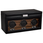 WOLF Heritage Macassar Triple Watch Winder with Storage - view 2