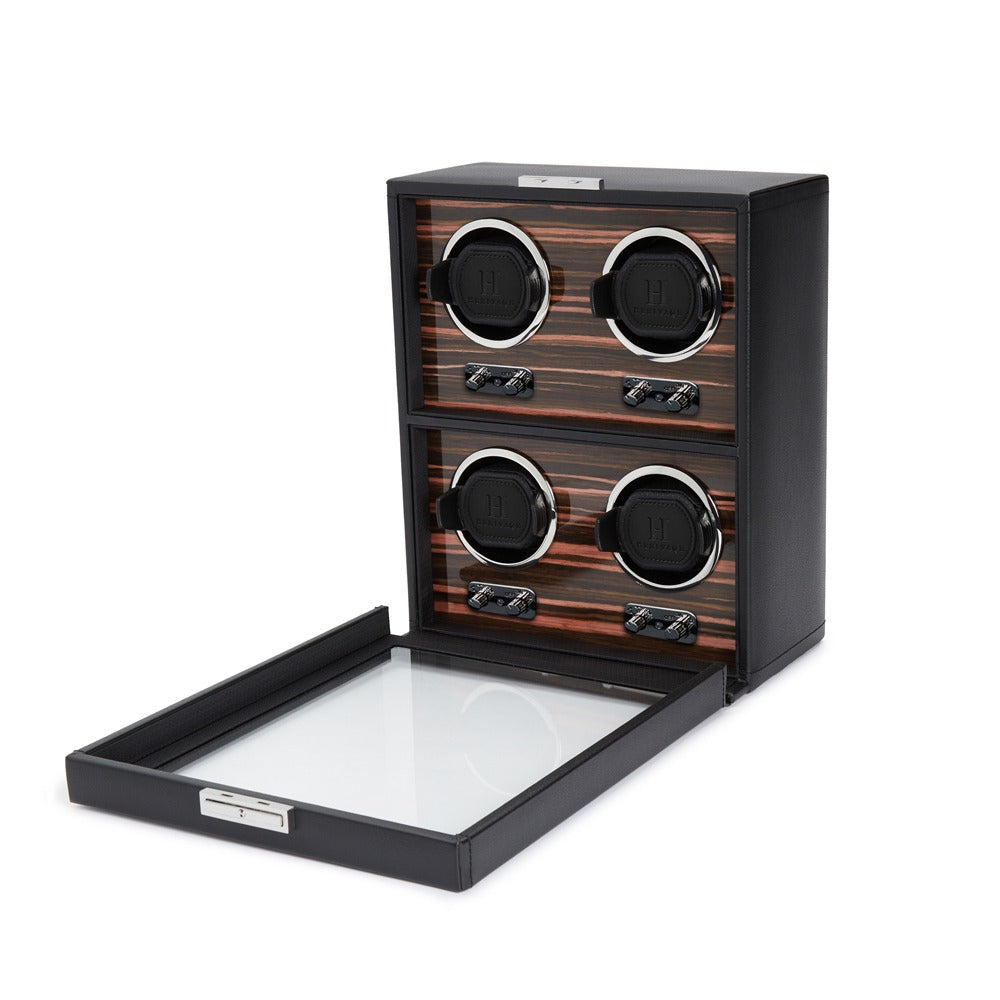 WOLF Heritage Macassar 4 Piece Watch Winder - view 2