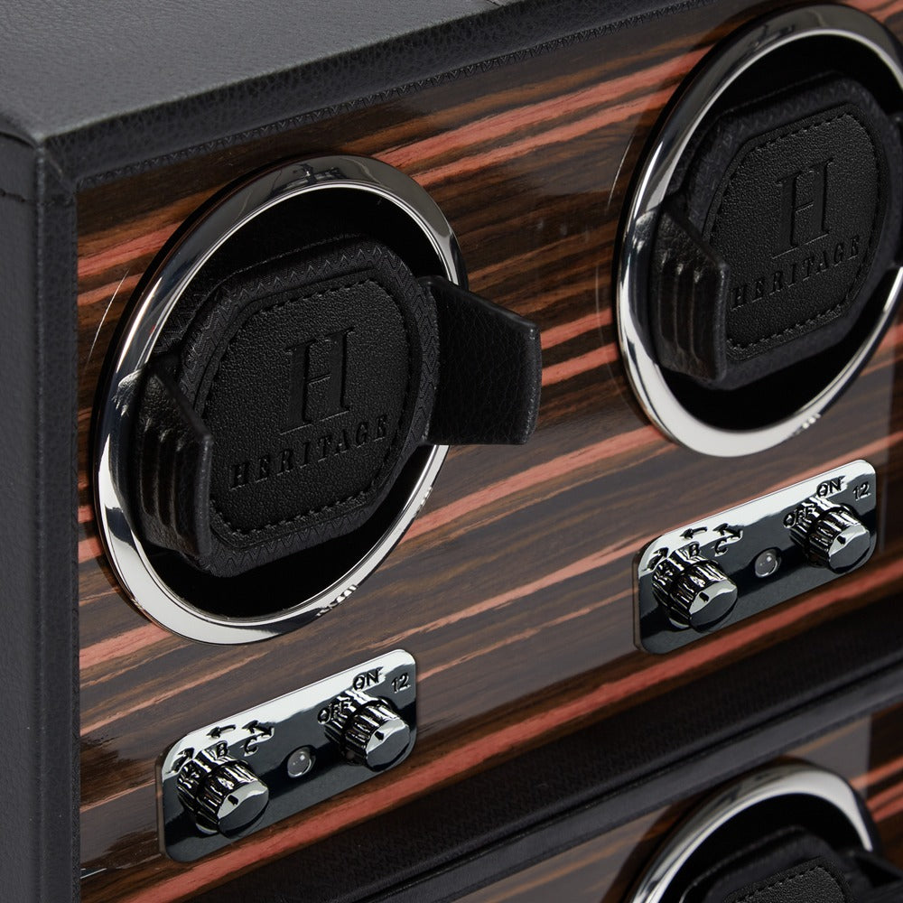 WOLF Heritage Macassar 6 Piece Watch Winder - view 3