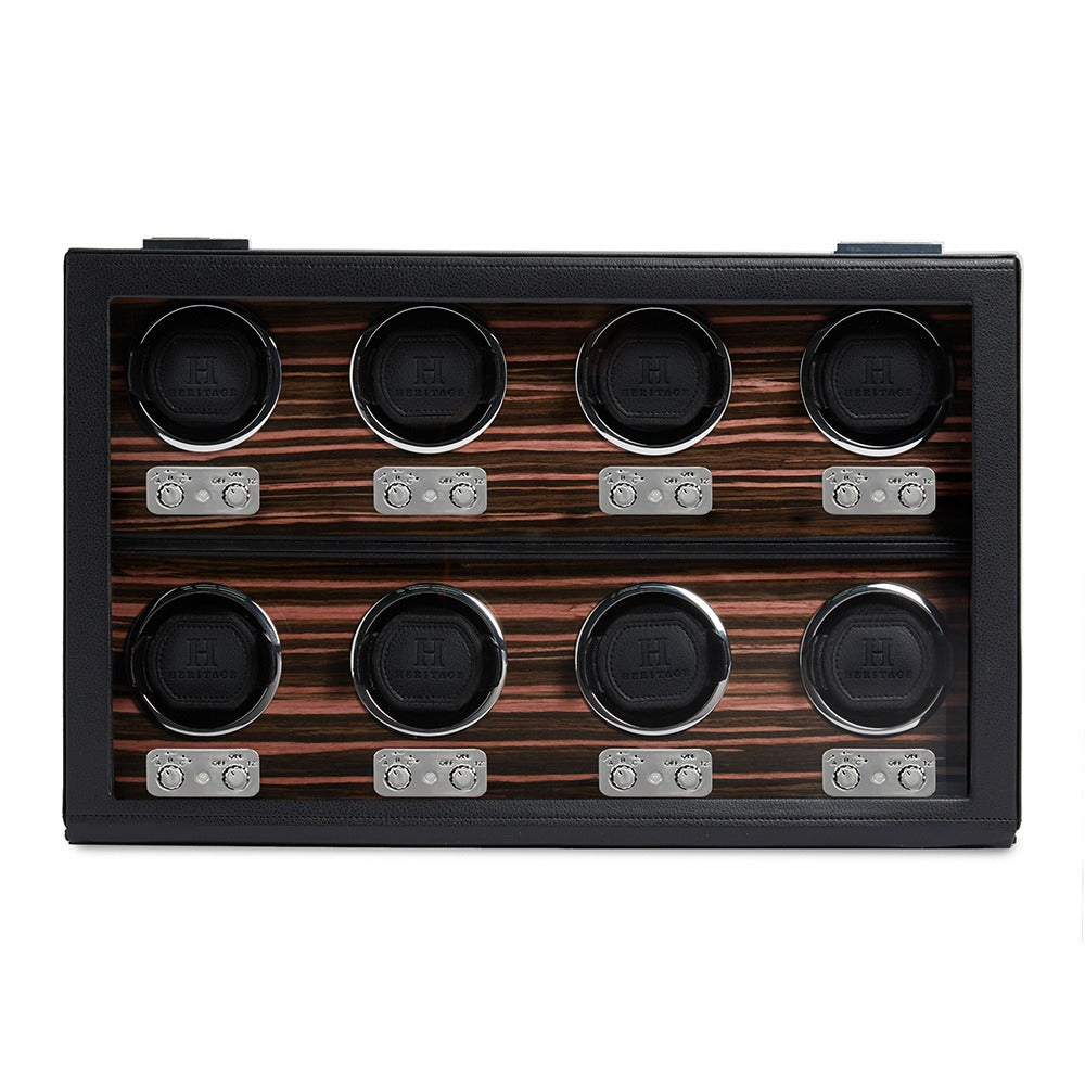 WOLF Heritage Macassar 8 Piece Watch Winder
