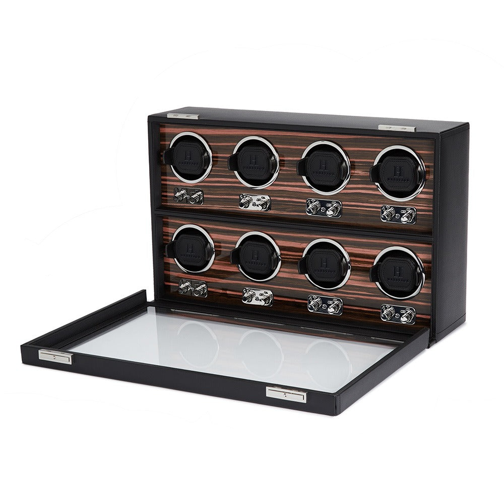 WOLF Heritage Macassar 8 Piece Watch Winder - view 2