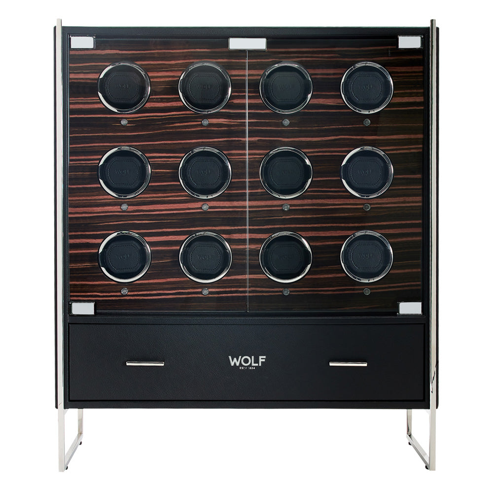 WOLF Roadster 12 Piece Watch Winder Cabinet