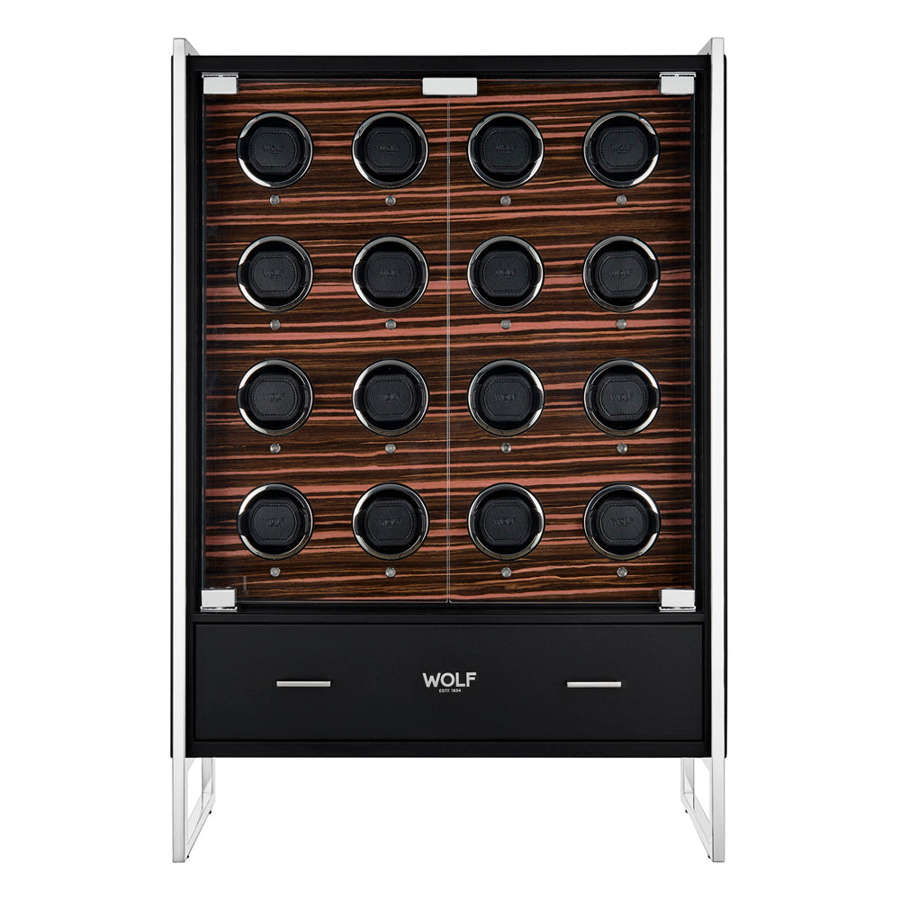 WOLF Roadster 16 Piece Watch Winder Cabinet