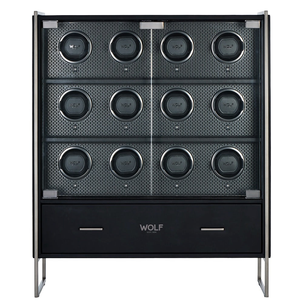 WOLF Axis 12 Piece Watch Winder Cabinet