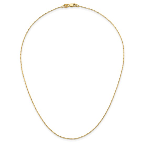14KY Gold 1.2mm Fancy Link 16 inch Chain