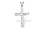 14 Karat Gold Diamond Cross Pendant