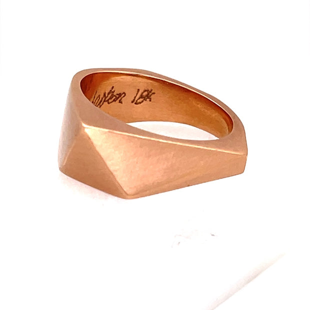 Men's 18 Karat Rose Gold Fashion Ring