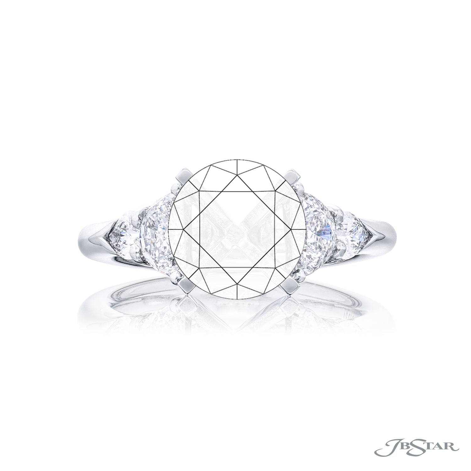 Platinum Diamond Semi-Mount Engagement Ring