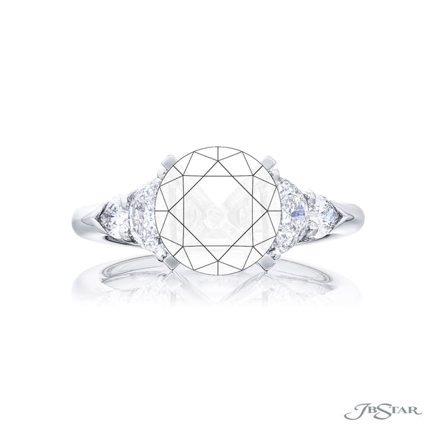 Platinum Diamond Semi-Mount Engagement Ring