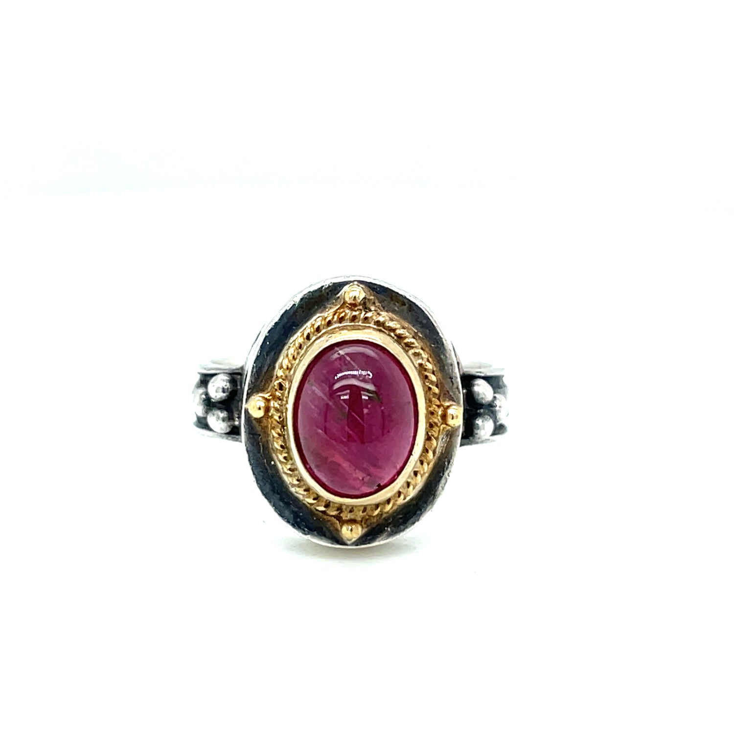 Ruby Victorian Antique Vintage Sterling Silver Ring