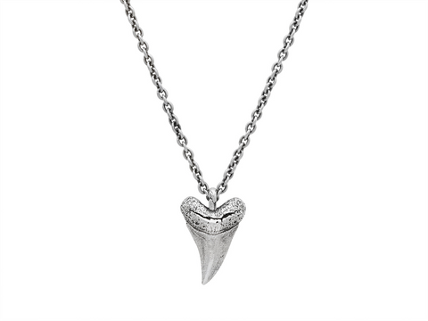 John Varvatos Artisan Sterling Silver Pendant Necklace, Tooth, with No Stone