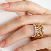 Bezel 18 Karat White Gold Diamond Band