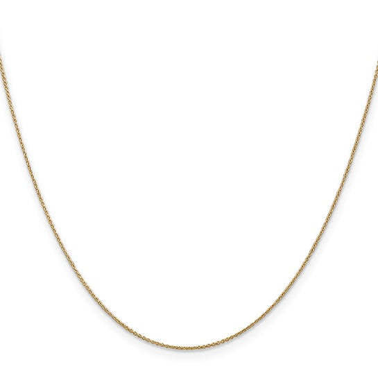 14KY Gold 0.8mm Cable Link 16 inch Chain