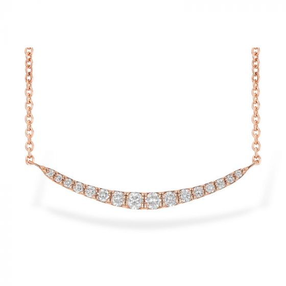 14 Karat White Gold Diamond Necklace