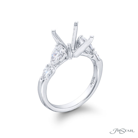 Platinum Diamond Semi-Mount Engagement Ring