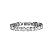 Bezel 18 Karat White Gold Diamond Band