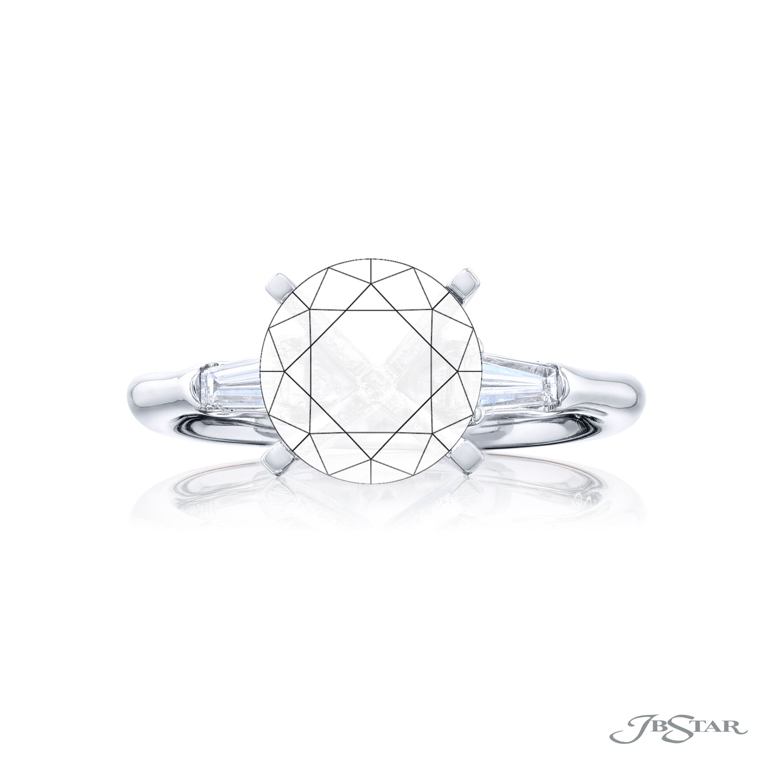 Platinum Diamond Semi-Mount Engagement Ring