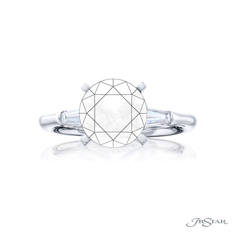 Platinum Diamond Semi-Mount Engagement Ring