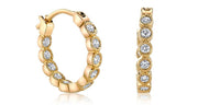 18 Karat Yellow Gold Diamond and Opal Earrings