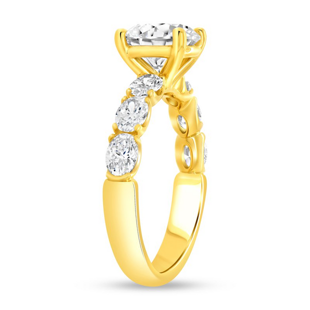 18 Karat Yellow Gold Engagement Ring