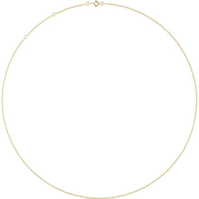 14KY Gold 1mm Cable 18 inch Chain