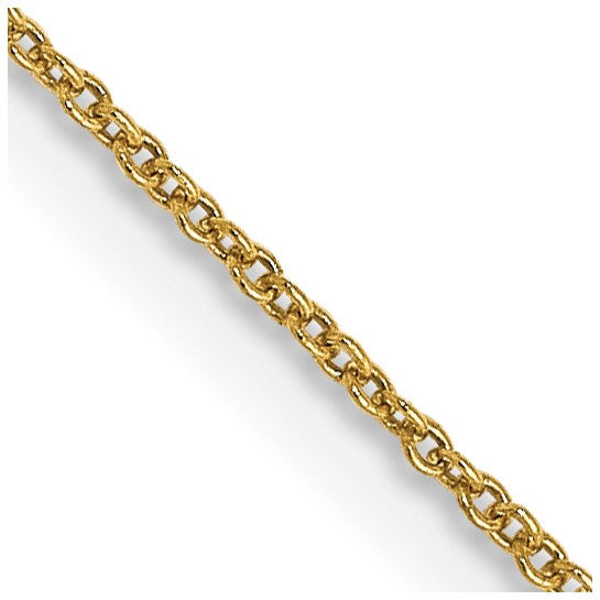 14KY Gold 0.8mm Cable Link 16 inch Chain