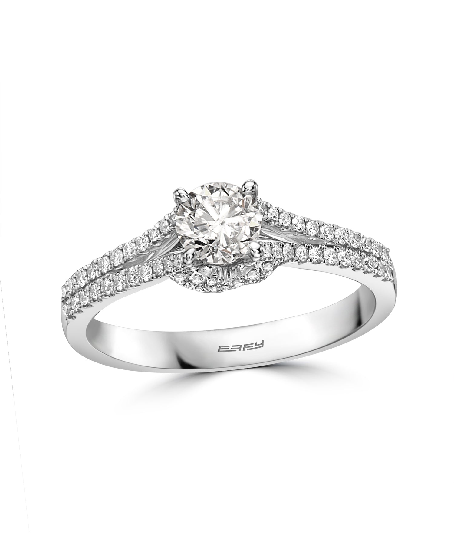 18 Karat White Gold Diamond Engagement Ring