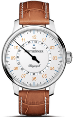 MeisterSinger "Perigraph" Single-Hand Automatic in SS, White Dial