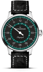 MeisterSinger "Perigraph" Single-Hand Automatic in SS, Black & Petrol Dial