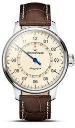 MeisterSinger "Perigraph" Single-Hand Automatic in SS, Ivory Dial