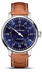 MeisterSinger "Perigraph" Single-Hand Automatic in SS, Sunburst Blue Dial