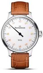 MeisterSinger "No. 01" Single-Hand Hand-Wound in SS, White Dial