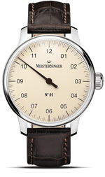 MeisterSinger "No. 01" Single-Hand Hand-Wound in SS, Ivory Dial