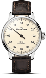 MeisterSinger "No. 03" Single-Hand Automatic in SS, Ivory Dial