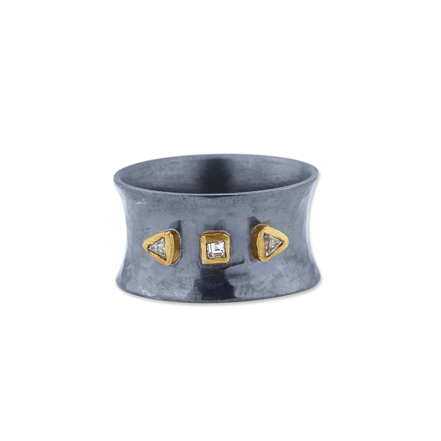 "Aurora" Diamond Hammered Band