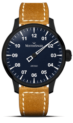MeisterSinger "Archao" Single-Hand Automatic in Black DLC, Blue Dial