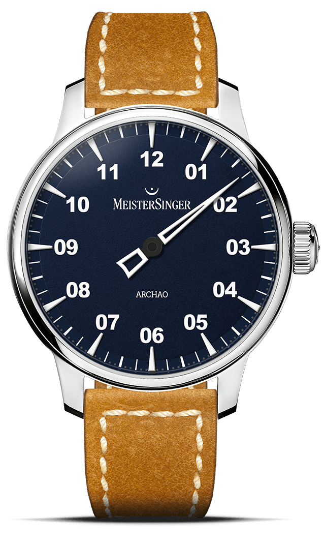 MeisterSinger "Archao" Single-Hand Automatic in SS, Blue Dial