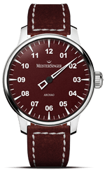 MeisterSinger "Archao" Single-Hand Automatic in SS, Red Dial