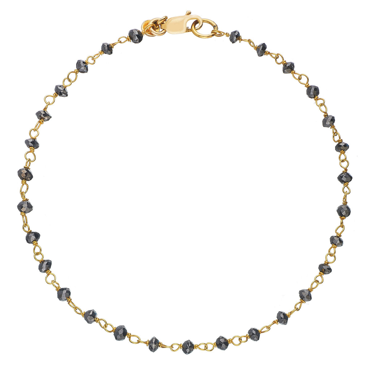 Sethi Couture "Jillian" Black Diamond Bracelet in 18K Yellow Gold, 2.30 ctw