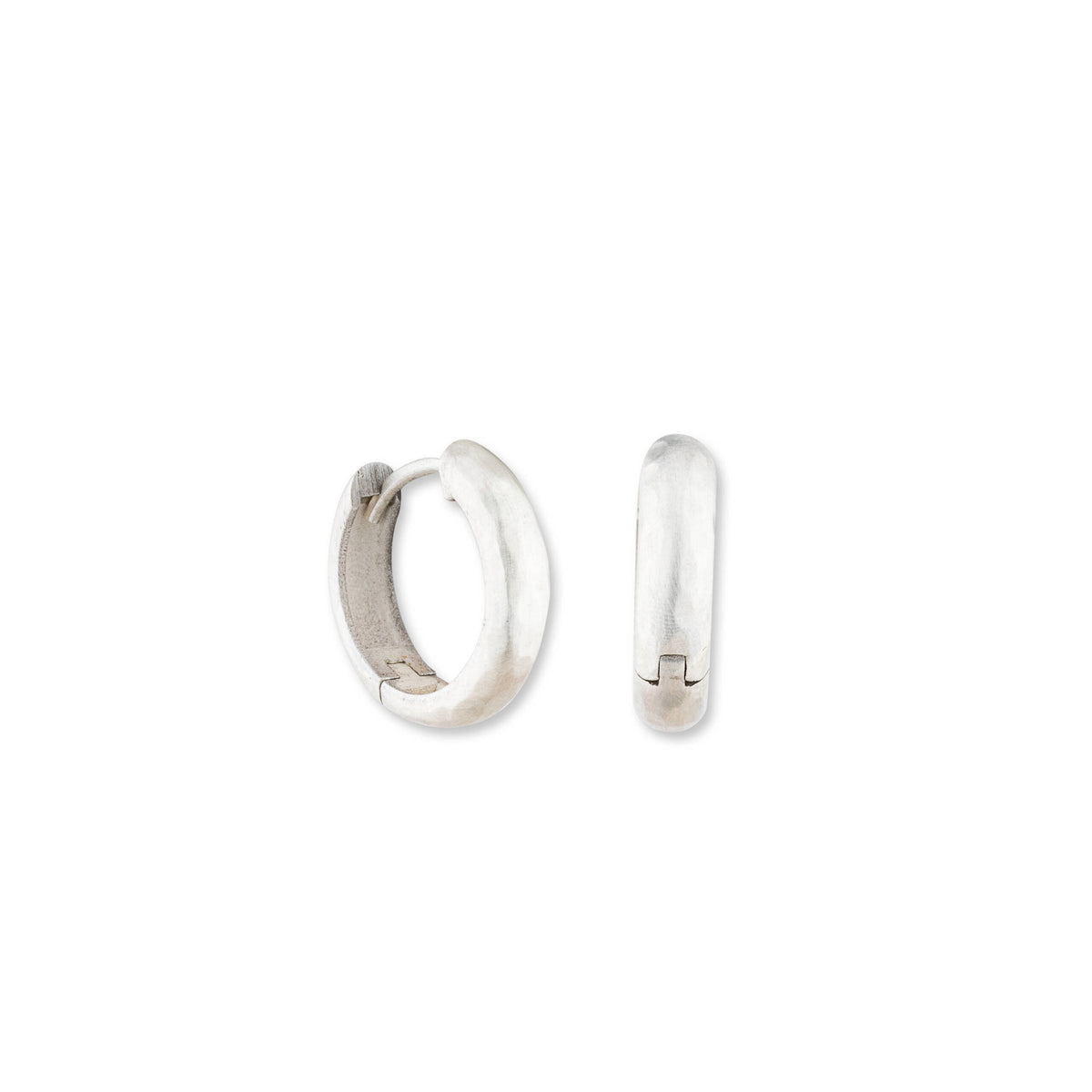 Lika Behar "Diana" Semi-Chunky Hoop Earrings in Sterling Silver, 15 mm