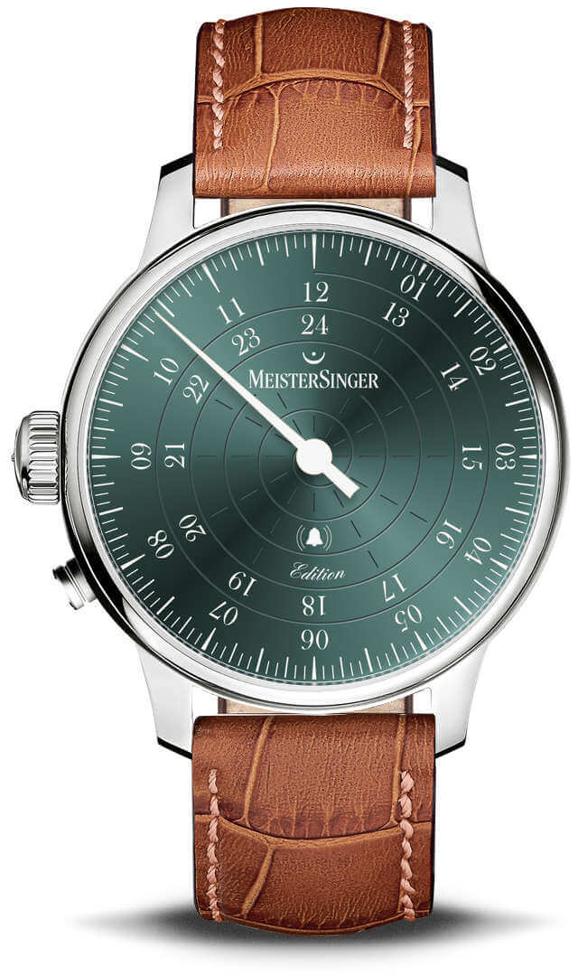 MeisterSinger "Bell Hora US Edition" Hourly Chime Automatic, Petrol Dial